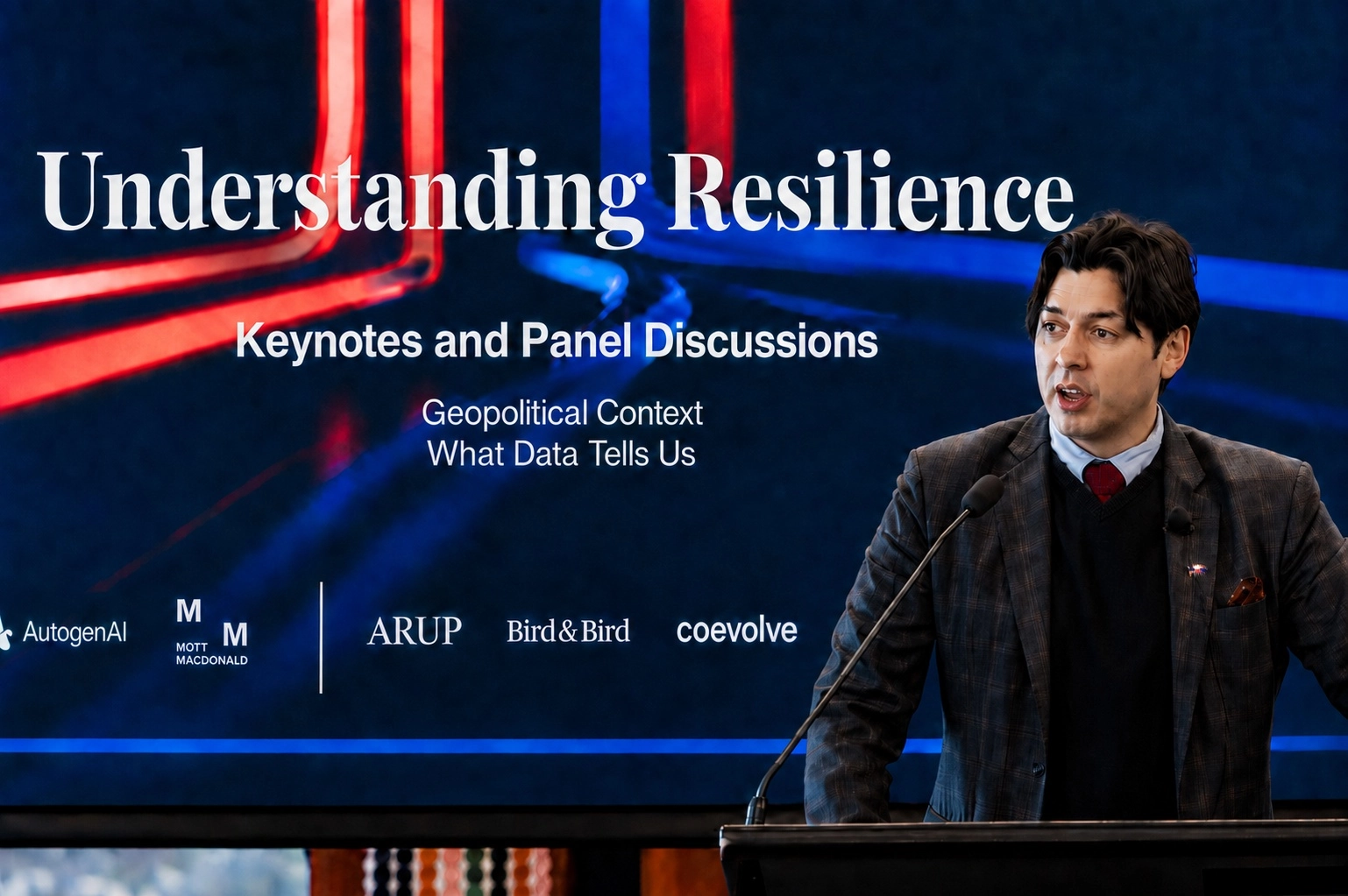 Al Hynes speaking at a resilience event
